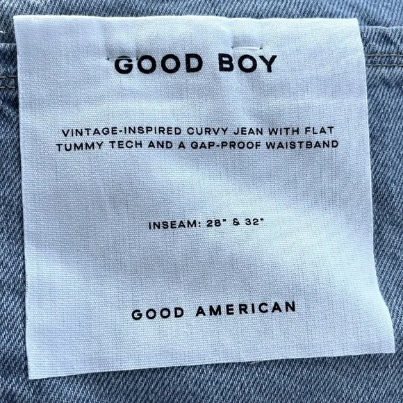 NEW GOOD AMERICAN - Good Boy Vintage Inspired curvy Jean with Tummy Tech - Picture 12 of 15